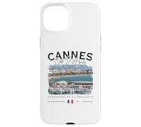Cannes Costa Azul Croisette Riviera Francesa Bandera Francia Carcasa para iPhone 15 Plus