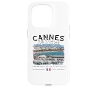 Cannes Costa Azul Croisette Riviera Francesa Bandera Francia Carcasa para iPhone 15 Pro