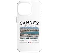 Cannes Costa Azul Croisette Riviera Francesa Bandera Francia Carcasa para iPhone 16 Pro