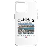 Cannes Costa Azul Croisette Riviera Francesa Bandera Francia Carcasa para iPhone 16 Pro MAX