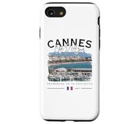 Cannes Costa Azul Croisette Riviera Francesa Bandera Francia Carcasa para iPhone SE (2020) / 7/8