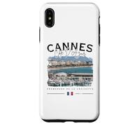 Cannes Costa Azul Croisette Riviera Francesa Bandera Francia Carcasa para iPhone XS MAX