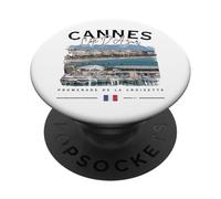 Cannes Costa Azul Croisette Riviera Francesa Bandera Francia PopSockets PopGrip Adhesivo