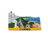 Cannes France - Imán de recuerdo para nevera, diseño 3D de resina, hecho a mano, para decoración del hogar y la cocina
