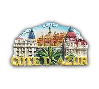 Cannes Francia Costa Azul Imán de refrigerador 3D Turístico Souvenirs Pegatinas, Hogar y Cocina Decoración Francia Imán de nevera de China