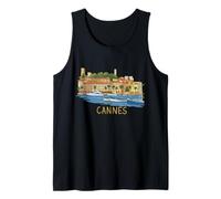 Cannes Francia Viaje Souvenir Historic City Monumento Regalo Camiseta sin Mangas