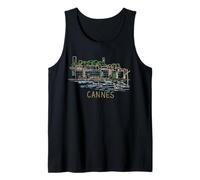 Cannes Francia Viaje Souvenir Historic City Monumento Regalo Camiseta sin Mangas