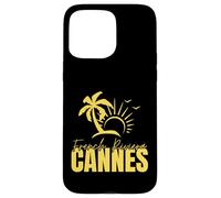 Cannes Riviera Francesa Costa Azul Francia Sailing Marina Carcasa para iPhone 15 Pro Max
