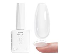 CANNI Base Rubber para Esmalte de Uñas en Gel Semipermanente | Blanco lechoso Soak Off Autonivelante Base Flexible Refuerza Uñas Naturales Reparación Nail Art Manicura DIY