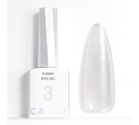 CANNI Base Rubber para Esmalte de Uñas en Gel Semipermanente | Plata con purpurina Soak Off Autonivelante Base Flexible Refuerza Uñas Naturales Reparación Nail Art Manicura DIY