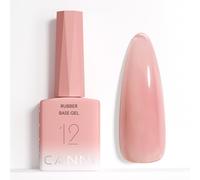 CANNI Base Rubber para Esmalte de Uñas en Gel Semipermanente | Rosa Soak Off Autonivelante Base Flexible Refuerza Uñas Naturales Reparación Nail Art Manicura DIY