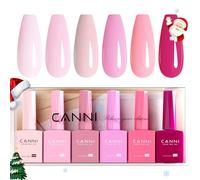 CANNI Esmaltes Semipermanentes de Uñas en Gel 6 Color | claro violeta light pink purple UV Gel Kit Gel Nail Polish Esmalte Uñas Valentín Kit Uñas Semipermanentes Pintauñas Set