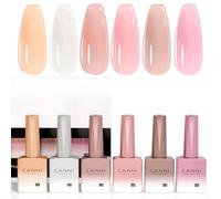 CANNI Esmaltes Semipermanentes de Uñas en Gel 6 Color | transparente gris rosa UV Gel Kit Gel Nail Polish Esmalte Uñas Valentín Kit Uñas Semipermanentes Set Pintauñas