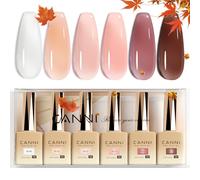 CANNI Esmaltes Semipermanentes de Uñas en Gel 6 nude thie rosa violeta marrón UV Gel Kit Gel Nail Polish Esmalte Uñas Valentín Kit Uñas Semipermanentes Pintauñas Semipermanentes Set