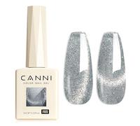 CANNI Esmaltes Semipermanentes de Uñas en Gel Ojo de Gato Gris pailleté Cat Eye Gel Polish Pintauñas Semipermanentes Apto Para Principiantes Manicura 9ml