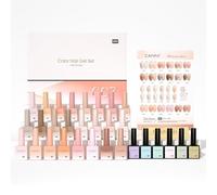 CANNI Esmaltes Semipermanentes para Uñas 24 Color Pintauñas Semipermanentes Púrpura Naranja Rojo Amarillo Beige Verde Kit Pintauñas Gel Nail Polish UV LED Esmaltes en Gel 9ml CC7