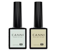 CANNI Top Coat Matt Top Coat Semipermanente | Esmalte Semipermanente de Uñas en Gel UV LED Kit de Manicura Soak off para Uñas 9ml X 2