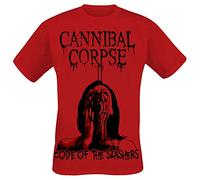 Cannibal Corpse Code of Slashers Hombre Camiseta Rojo 100% algodón Regular