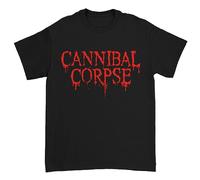 Cannibal Corpse Logo Hombre Camiseta Negro 100% algodón Regular