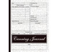 Canning Journal: This is perfect for writing and recording homemade recipes, as well as organizing canning supplies, canning accessories, preservation ... storage plans, and expiration dates.