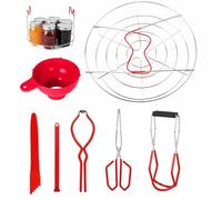 Canning Supplies - Anti Scalding Jar Clamp Kit, Complete Canning Tool Set Including Lid Lifter Screwer Funnel, Durable PP PVC Iron Construction | Kitchen Baking Hotel Food Preservation Processing
