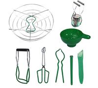 Canning Supplies - Kit de abrazadera para tarros de conservas antiquemaduras, juego de latas que incluye herramientas esenciales: clip de lata, clip de alimentos, destornillador de tapa, abrazadera,