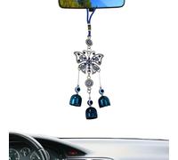 - Canno Amuleto Azul Turco | Glass Evil Eye Wind Chimes Decoration BLU Evvil Eyye Wall Y Coche Suspendido Decoración para Protección Interior Al Aire Libre Equilibrio Espiritual
