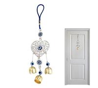 - Canno Amuleto Azul Turco | Glass Evil Eye Wind Chimes Decoration BLU Evvil Eyye Wall Y Coche Suspendido Decoración para Protección Interior Al Aire Libre Equilibrio Espiritual