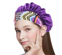 Canno di capelli satinato per dormire - Cappello per il sonno satinato per protezione dai capelli, comodo da notte per capelli ricci | Canno di sonno regolabile per donne nere, tappo di avvolgi