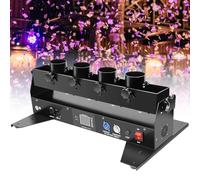 Cannon Confetti Machine Cannone lancia coriandoli, macchina elettrica portatile a 4 colpi, professionale per DJ, eventi, feste, club, matrimoni, concerti