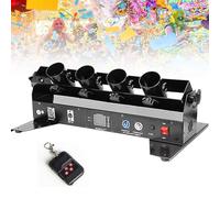 Cannon Confetti Machine Lanciatore di coriandoli elettrico professionale a 4 colpi 512 e telecomando, per matrimoni, discoteche, club, palchi, feste