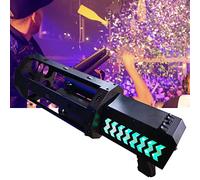 Cannon Confetti Machine Lanciatore di coriandoli portatile a cinque tubi per effetti scenici da bar per matrimoni, sparatutto elettrico elettronico a LED