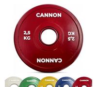 Cannon - Discos Fraccionales para Barras Olímpicas | Placas de Caucho de Alta Durabilidad (0.5 a 2.5 kg) | Incrementos Precisos para Entrenamiento de Fuerza y CrossFit (2,5 KG)