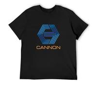 Cannon Group Logo Cannon Films Logo Defunct Movie Production Company Men's T-Shirt Unisex Black Cotton Print tee Shirts 3XL