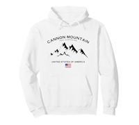 Cannon Mountain Ski Resort New Hampshire Bandera Americana EE.UU Sudadera con Capucha