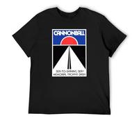 Cannonball Baker Sea To Shining Sea Men's T-Shirt Unisex Black Cotton Print tee Shirts M