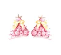 CANNXI 2 horquillas de hierro para el pelo de Navidad, con diseño de árbol de espuma, horquillas para el pelo, para mujeres y niñas, recuerdos de fiesta