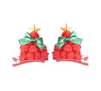 CANNXI 2 horquillas de hierro para el pelo de Navidad, con diseño de árbol de espuma, horquillas para el pelo, para mujeres y niñas, recuerdos de fiesta