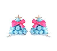 CANNXI 2 horquillas de hierro para el pelo de Navidad, con diseño de árbol de espuma, horquillas para el pelo, para mujeres y niñas, recuerdos de fiesta