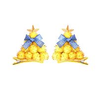 CANNXI 2 horquillas de hierro para el pelo de Navidad, con diseño de árbol de espuma, horquillas para el pelo, para mujeres y niñas, recuerdos de fiesta