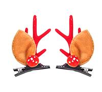 CANNXI 2 pinzas de pelo de Navidad para niños, horquillas de Feliz Navidad para niños, niñas, decoración de fiesta