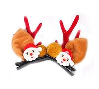CANNXI 2 pinzas de pelo de Navidad para niños, horquillas de Feliz Navidad para niños, niñas, decoración de fiesta