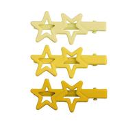 CANNXI 3 pinzas para el pelo con diseño de estrella de cinco puntas, color degradado, clip BB para flequillo, pinza para el pelo roto
