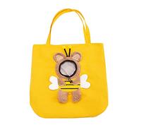 CANNXI Bolsa de transporte para mascotas, cómoda transportadora para cachorros, bolsa de transporte con cabeza de hombro, correa segura en forma de abeja de dibujos animados