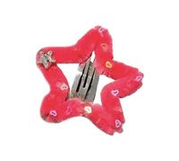 CANNXI Clip de estrella Sweet Cool Girl de cinco puntas con diamantes de estrella para el pelo, clip de amor, flequillo roto, accesorios para el cabello