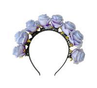CANNXI Diadema de flores coloridas, accesorio bohemio para el pelo, para cosplay, clip para el pelo, flores hawaianas, coronas, diadema para niñas
