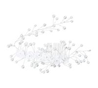 CANNXI Diadema floral de perlas de imitación para mujer, tiara para decoración de festivales y fiestas