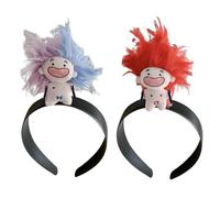 CANNXI Diademas para mujer, 2 piezas lindas diademas de muñeca divertidas sin dientes, diadema para el pelo, horquilla perfecta para fiestas, cosplay, tocado, joyería, regalo