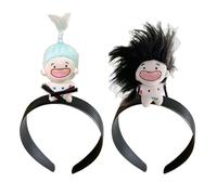 CANNXI Diademas para mujer, 2 piezas lindas diademas de muñeca divertidas sin dientes, diadema para el pelo, horquilla perfecta para fiestas, cosplay, tocado, joyería, regalo