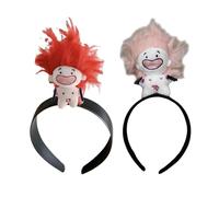 CANNXI Diademas para mujer, 2 piezas lindas diademas de muñeca divertidas sin dientes, diadema para el pelo, horquilla perfecta para fiestas, cosplay, tocado, joyería, regalo